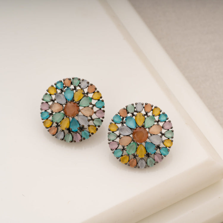 ALOR White Gold & Diamond Round Stud Earrings – Luxury Designer & Fine  Jewelry - ALOR